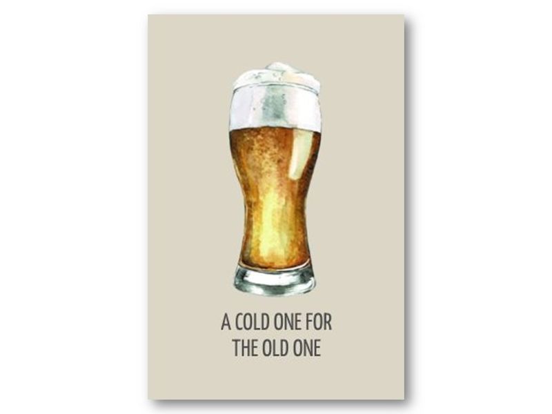 50 stk | A cold one for the old one | 10x15 cm