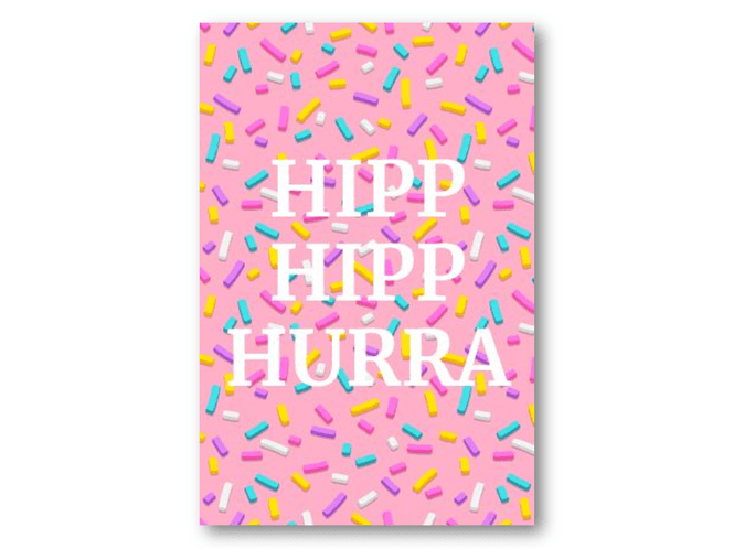 Hovedbilde 50 stk | Hipp hipp hurra | 10x15 cm