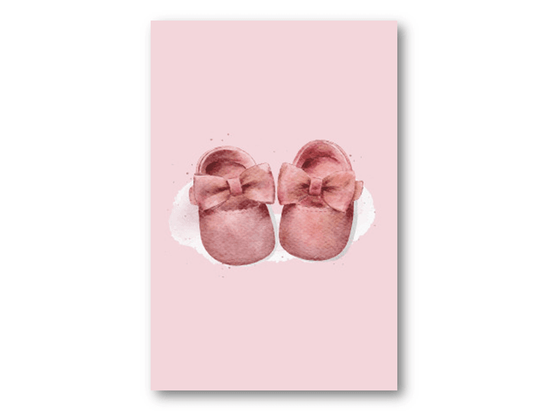50 stk | Rosa barnesko | 10x15 cm