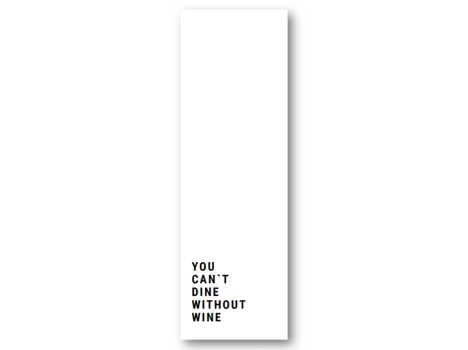 Hovedbilde 50 stk | You can`t dine without wine | 5x15 cm