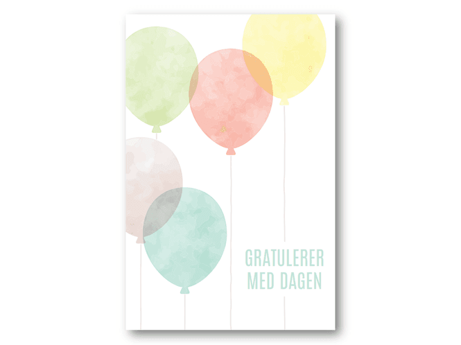 Hovedbilde 50 stk | Gratulerer med dagen | 10x15 cm