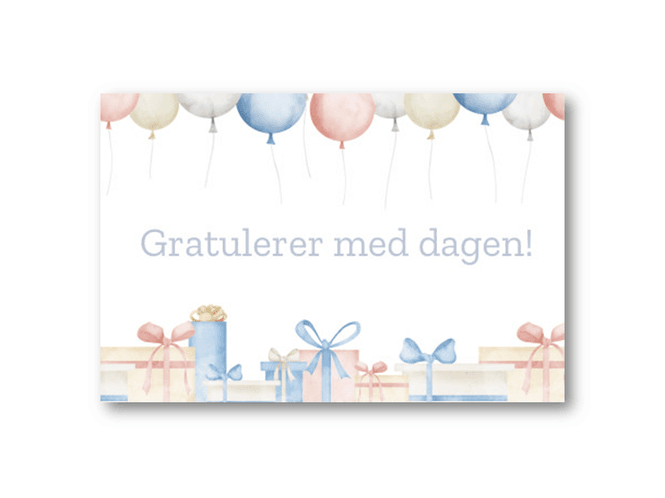 Hovedbilde 50 stk | Gratulerer med dagen pakke | 10x15 cm